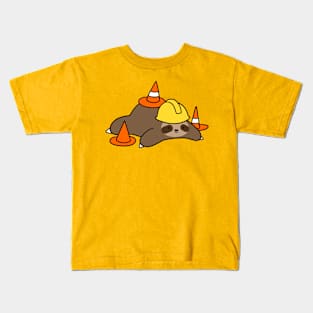 Road Worker Sloth Kids T-Shirt